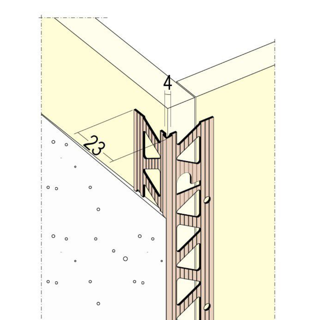 Flexibles Kantenprofil für den Trockenbau 03751 10