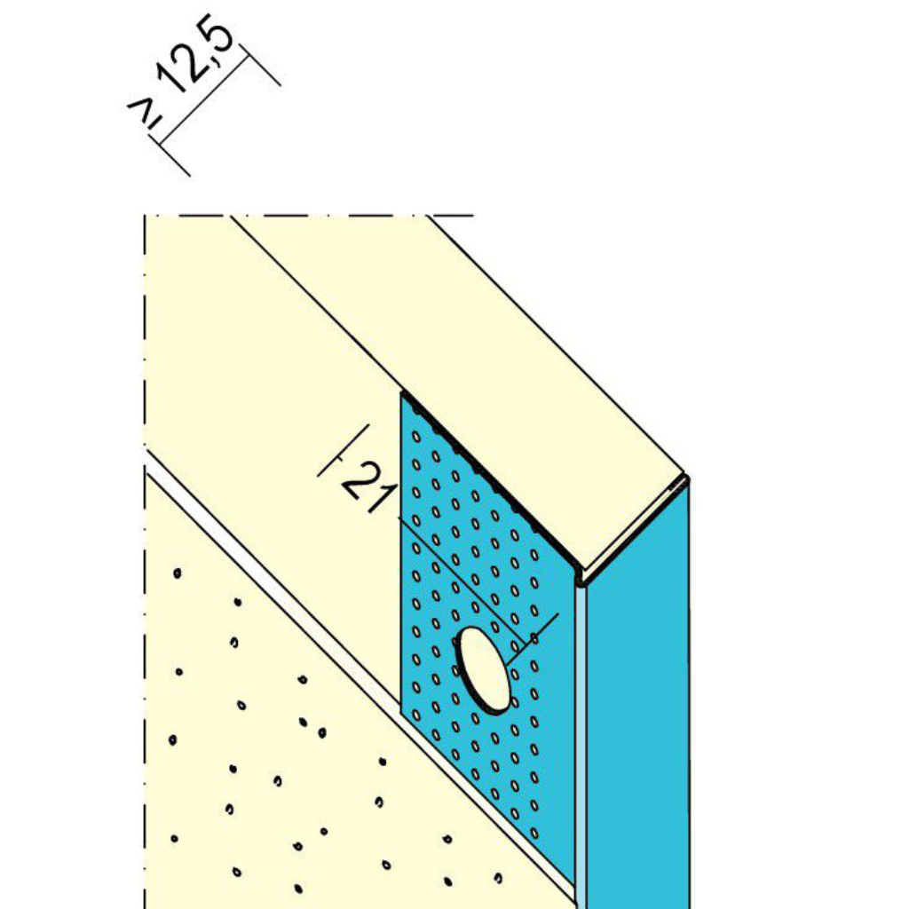 Kantenprofil für den Trockenbau 1234