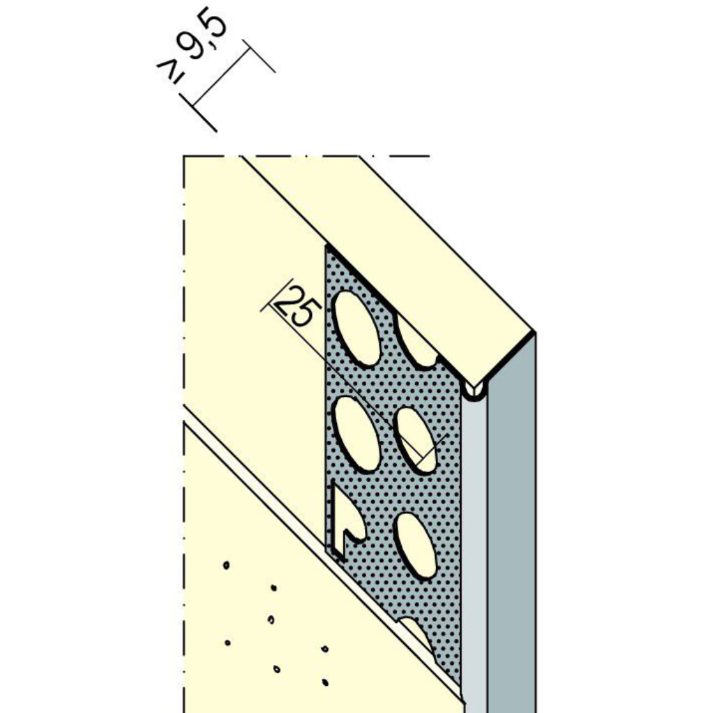 Abschlussprofil für den Trockenbau 9298