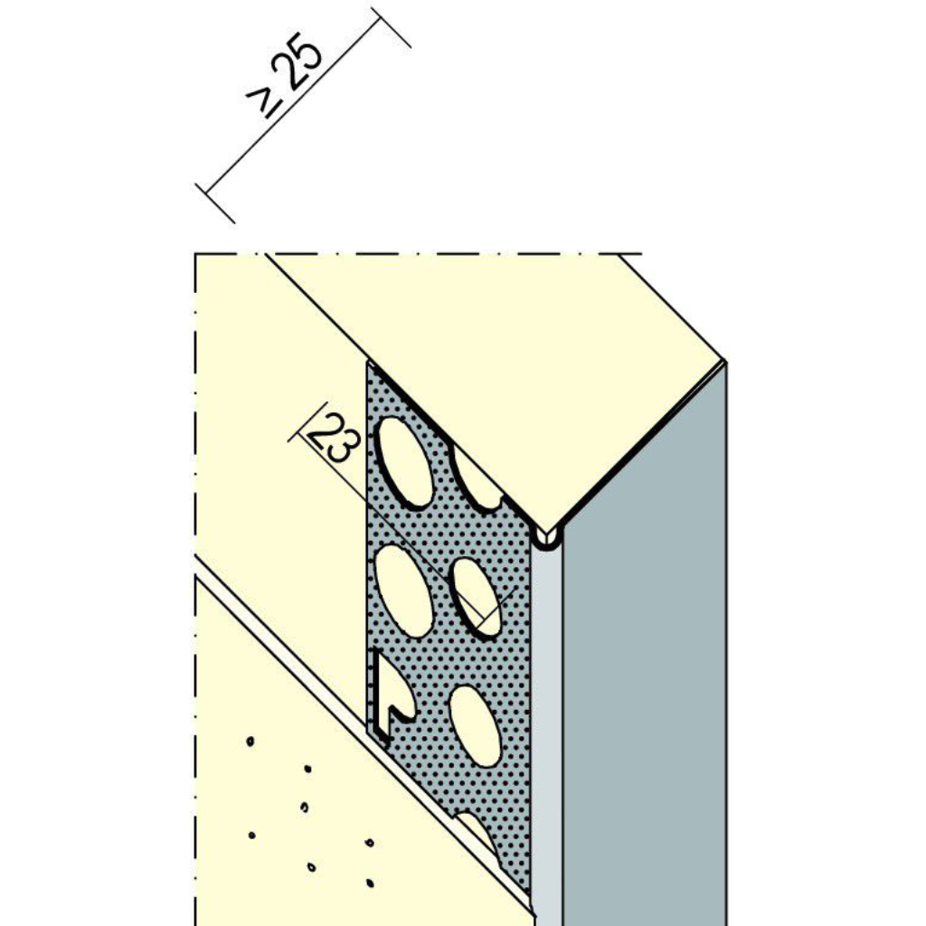 Abschlussprofil für den Trockenbau 9002