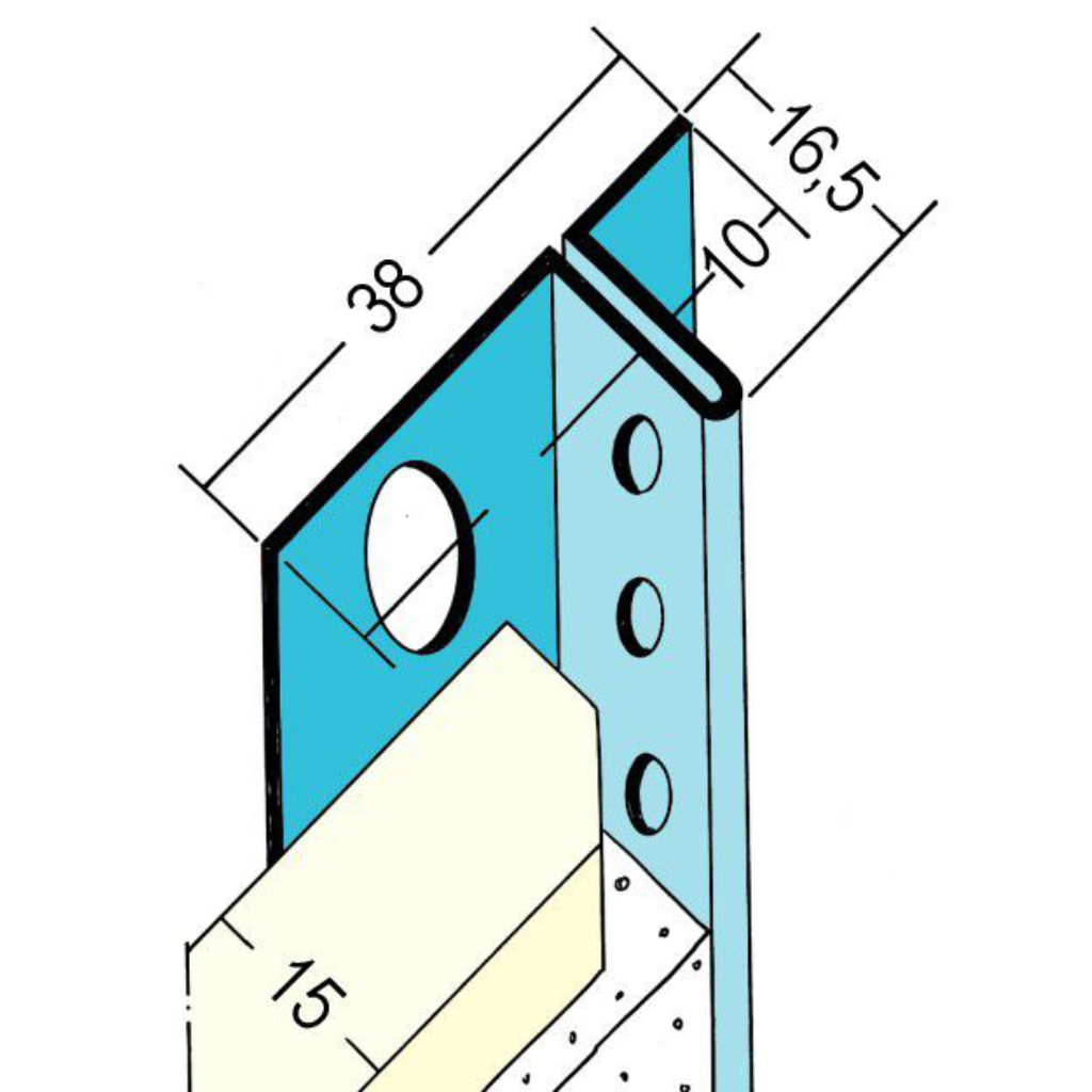 Anschlussprofil+Schattenfuge für den Trockenbau 01304 300,0