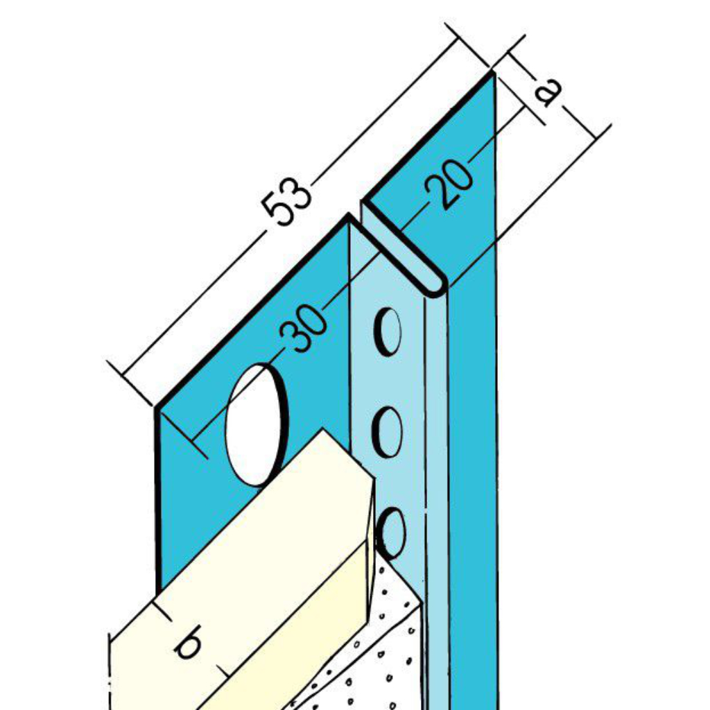 Anschlussprofil mit Schattenfuge für den Trockenbau 1313/13131