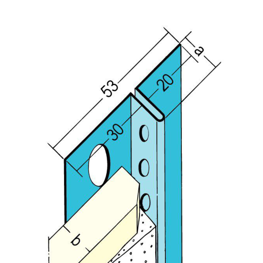 Anschlussprofil mit Schattenfuge für den Trockenbau 1315