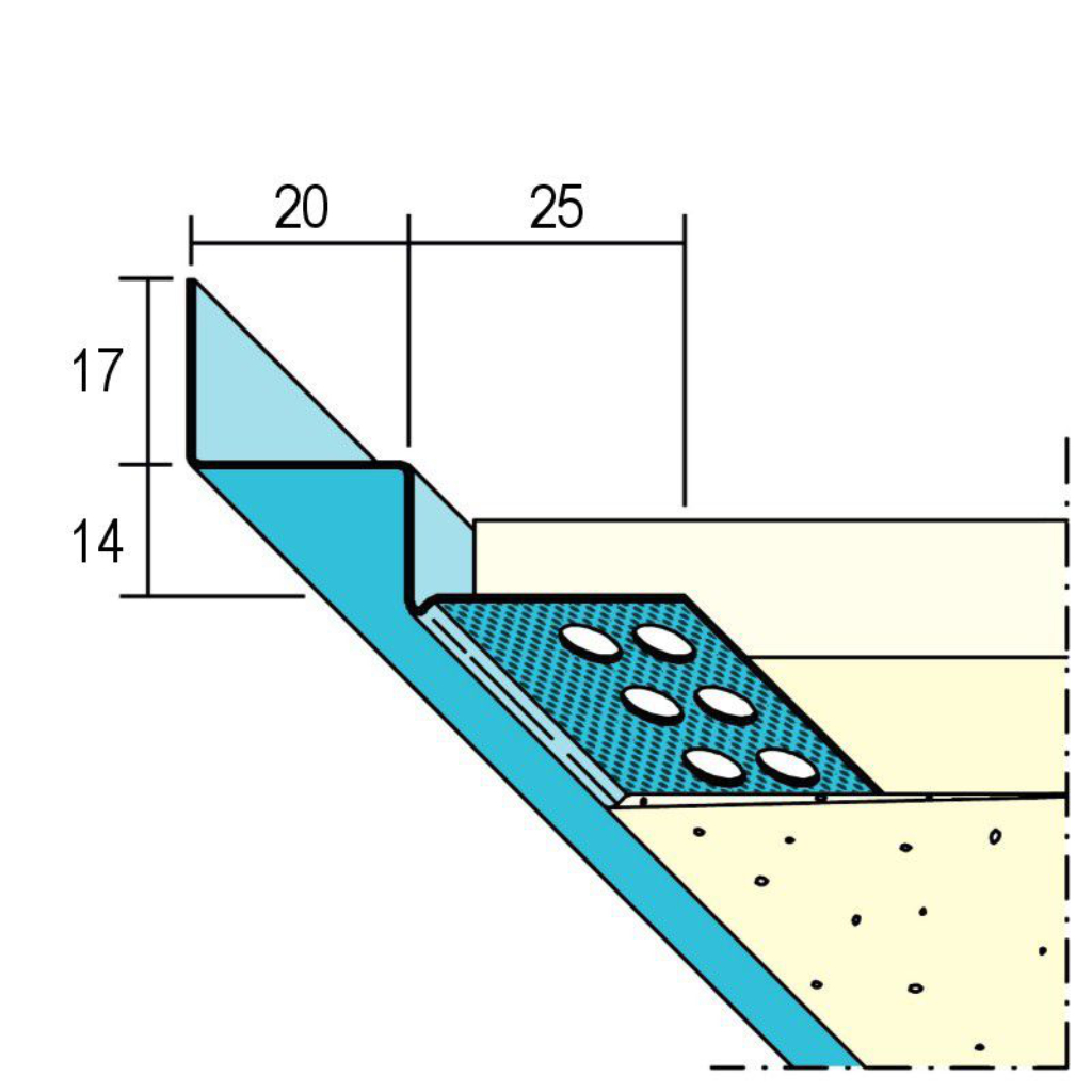 Anschlussprofil+Schattenfuge für den Trockenbau 01750 300,0