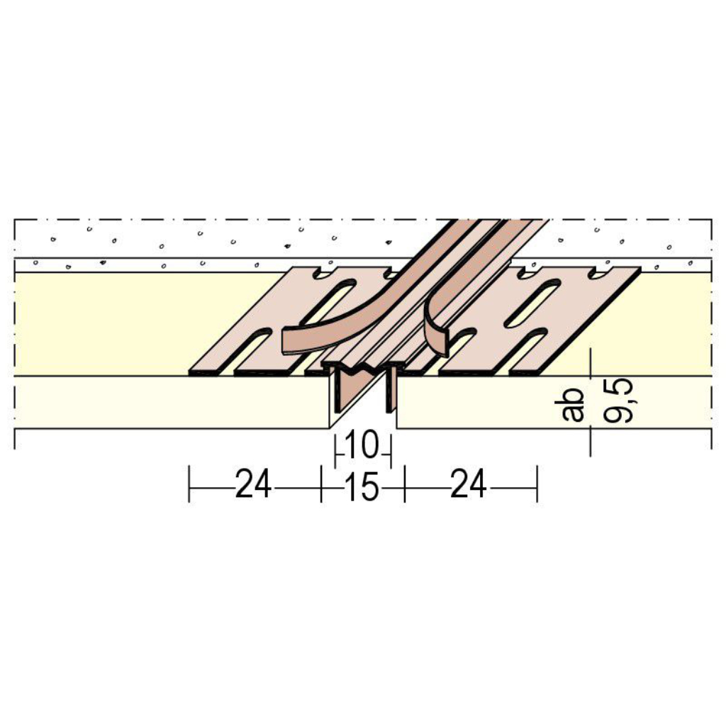 Bewegungsfugenprofil für den Trockenbau 3755