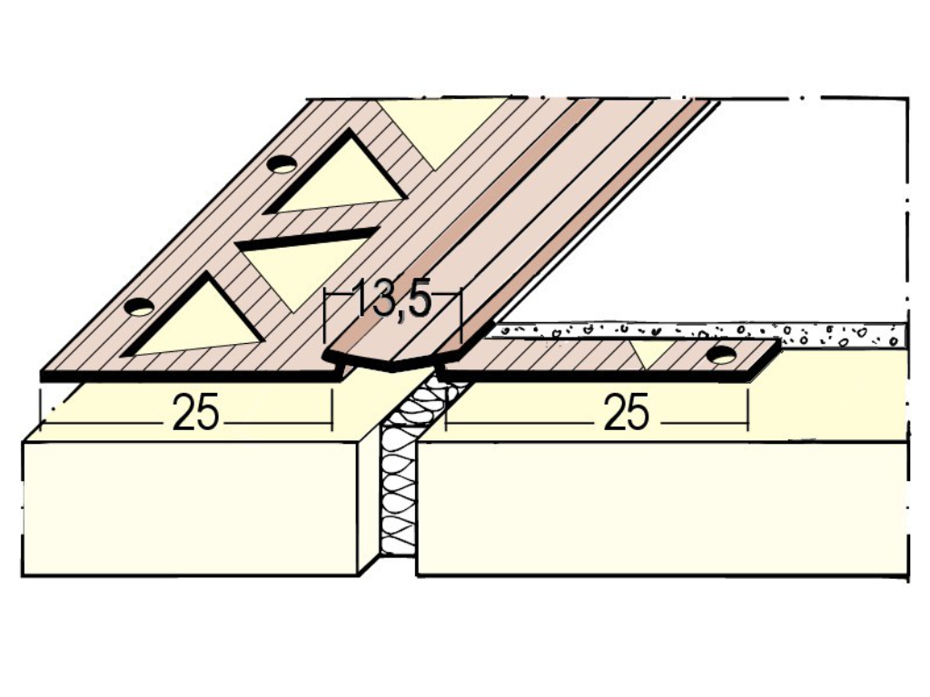 Bewegungsfugenprofil für den Trockenbau 3758