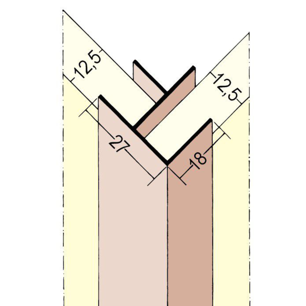 Eckeinfassprofil für den Trockenbau 03744 250,0 10