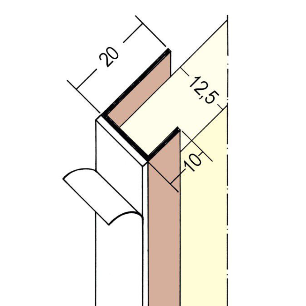 Selbstklebendes Einfassprofil für den Trockenbau 3735