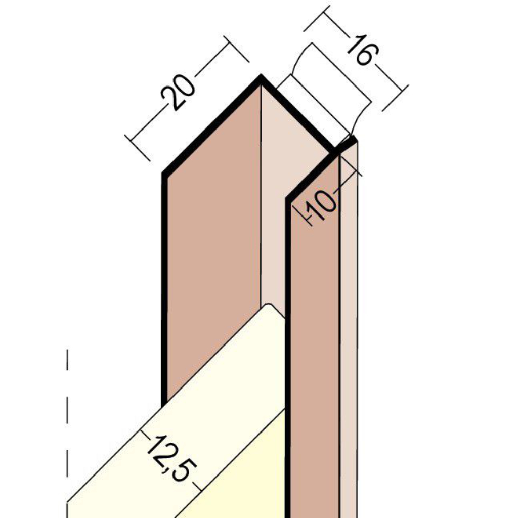 Selbstklebendes Einfassprofil für den Trockenbau 37361