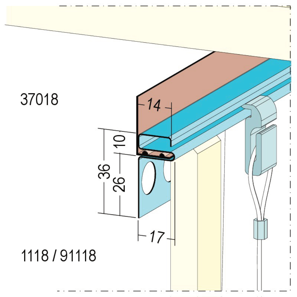 Bilderleiste für den Trockenbau 1118/91118