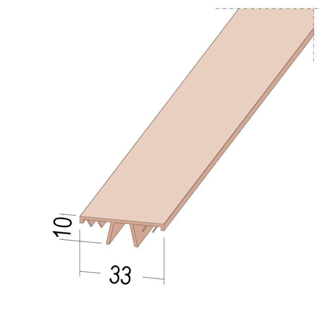 PVC-Deckleiste 12 x 33 mm