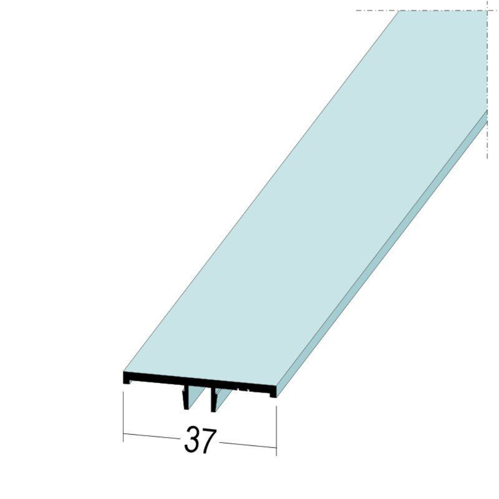 Alu-Deckleiste eloxiert für 5143 8 x 37 mm