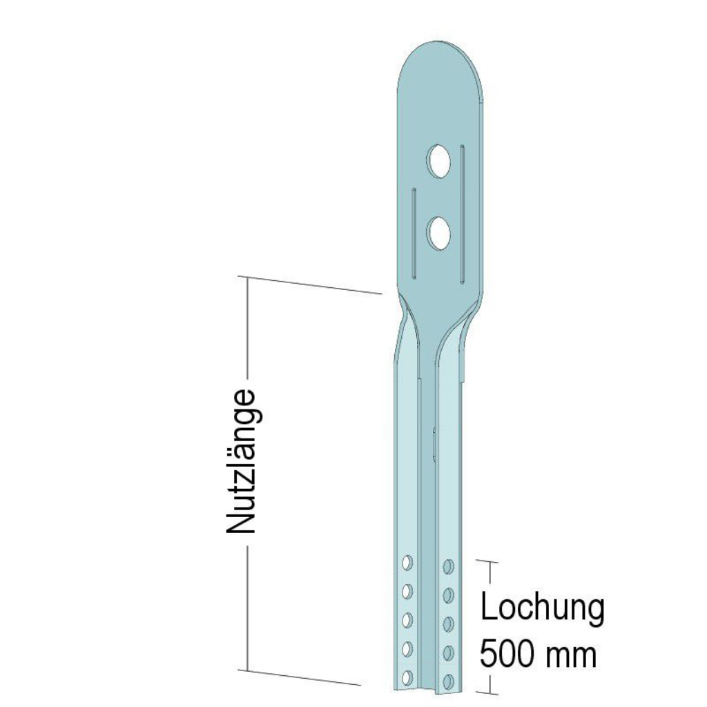 Noniusoberteil 500 mm
