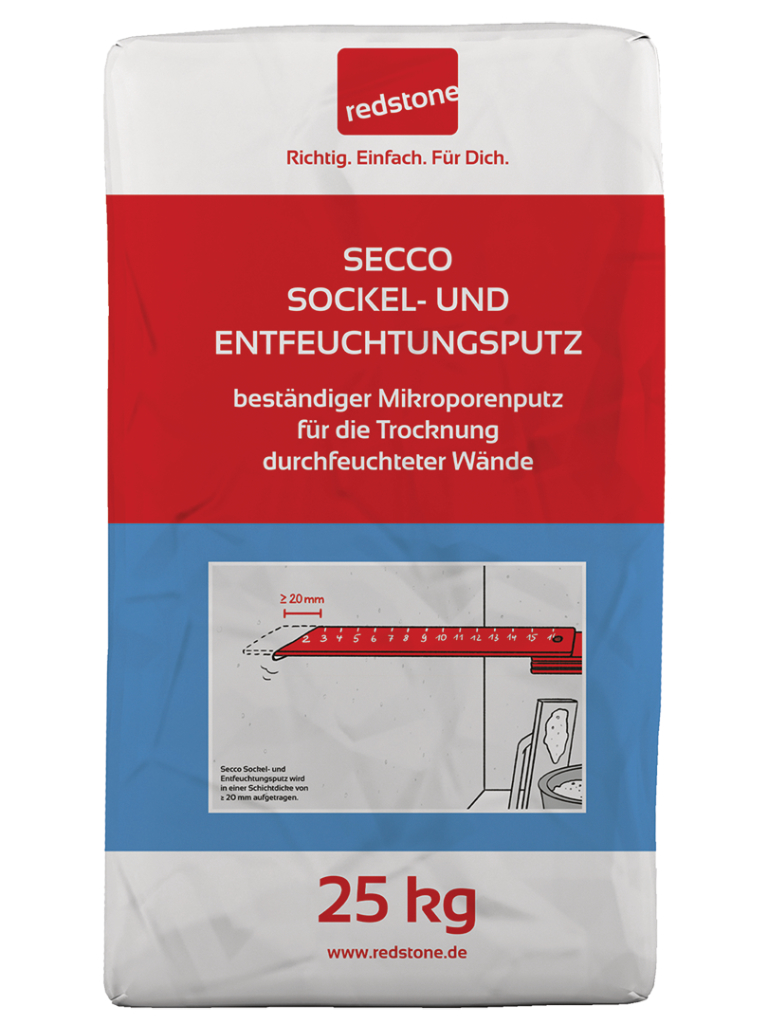 Redstone Secco Sockel- und Entfeuchtungsputz