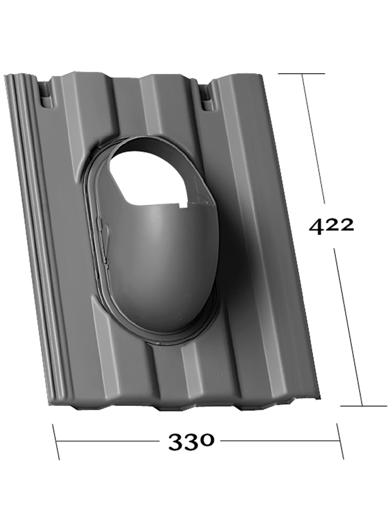 Venduct® Grundplatte DN100 Bramac Markant dunkelbraun