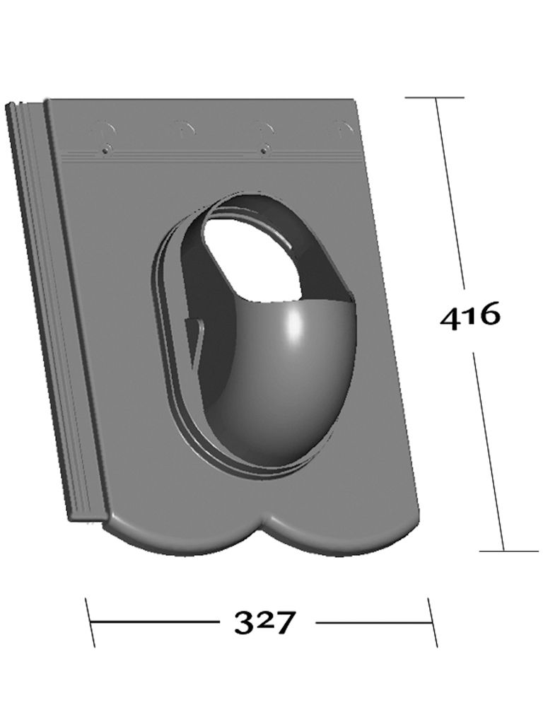 Venduct® Grundplatte DN100 Bramac Reviva schwarz