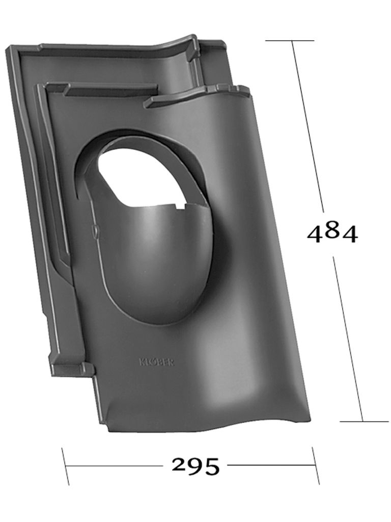 Venduct® Grundplatte DN100 Creaton Futura dunkelbraun