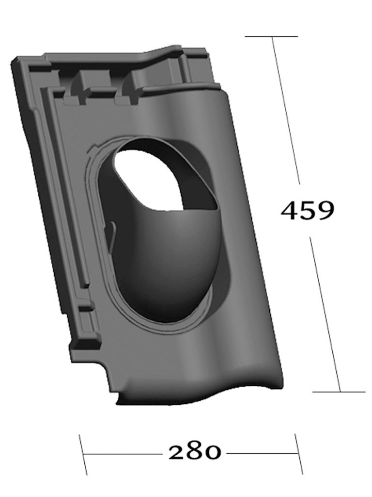 Venduct® Grundplatte DN100 Creaton Premion rot