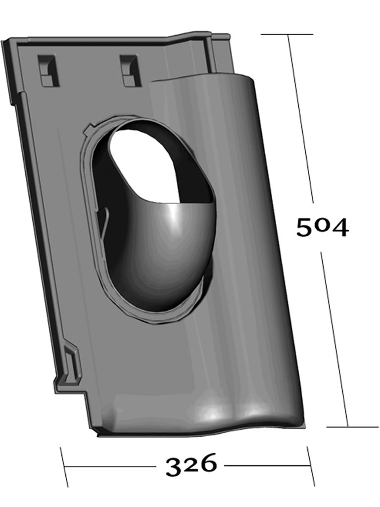 Venduct® Grundplatte DN100 Creaton Balance dunkelbraun