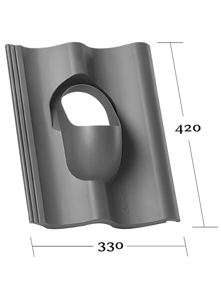 Venduct® Grundplatte DN100 Eternit Europa Dachstein rotbraun