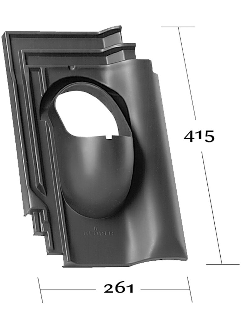 Venduct® Grundplatte DN100 Jacobi Walther W4 Flachdachpfanne