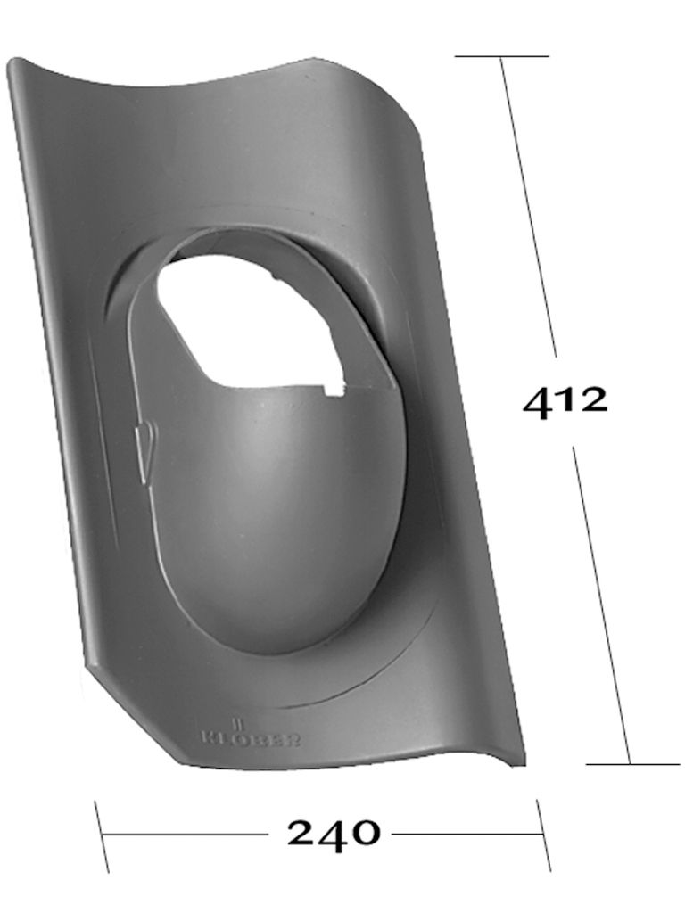 Venduct® Grundplatte DN100 Jacobi Walther Hohlpfanne rot