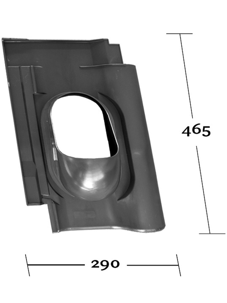 Venduct® Grundplatte DN100 Nelskamp Flachdachziegel F 12