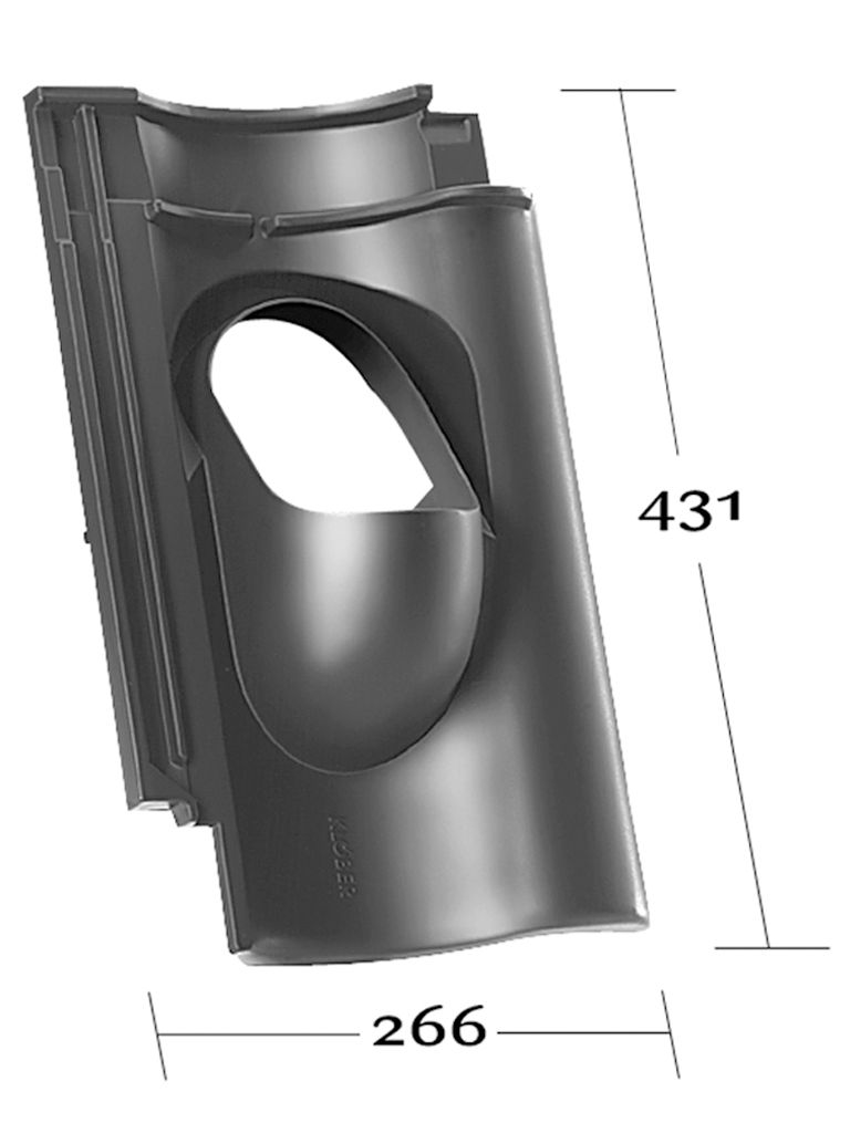 Venduct® Grundplatte DN100 Nelskamp Hohlfalzziegel