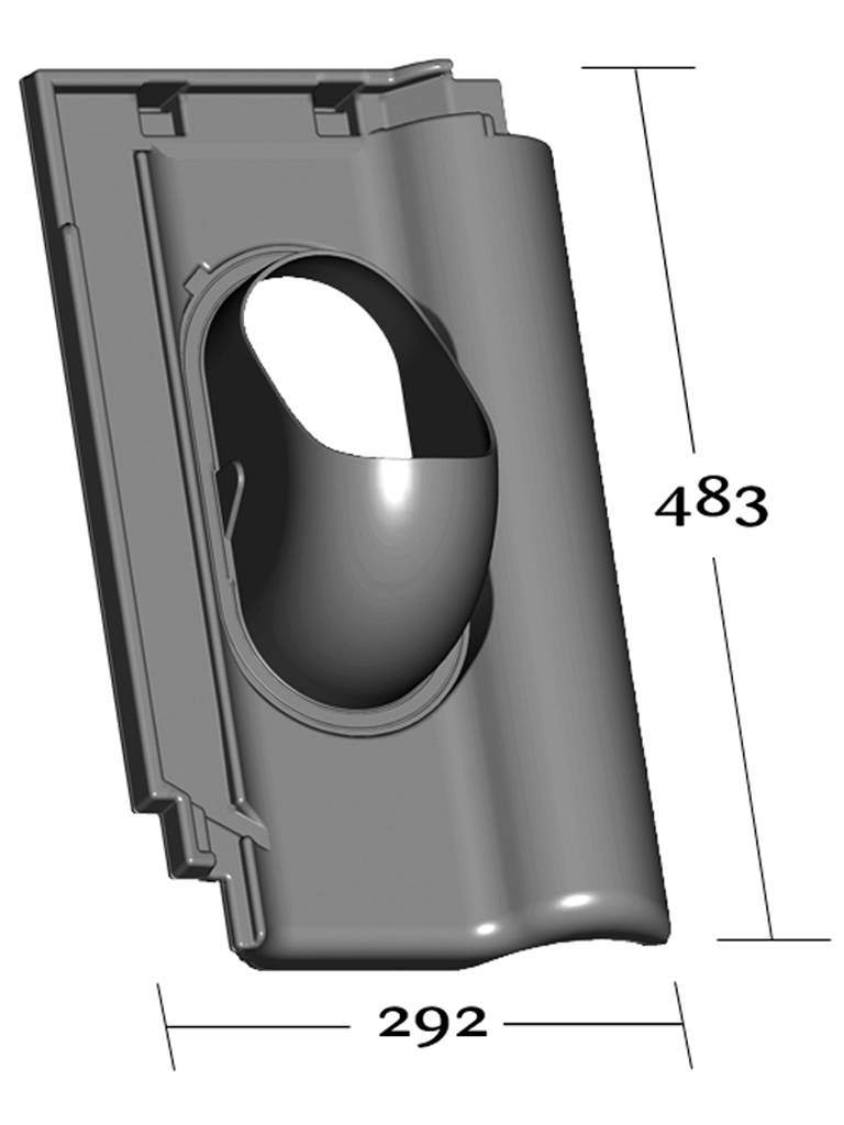 Venduct® Grundplatte DN100 Nelskamp Nibra-Flachdachziegel