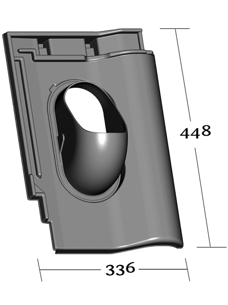 Venduct® Grundplatte DN100 Wienerberger Flachdachziegel