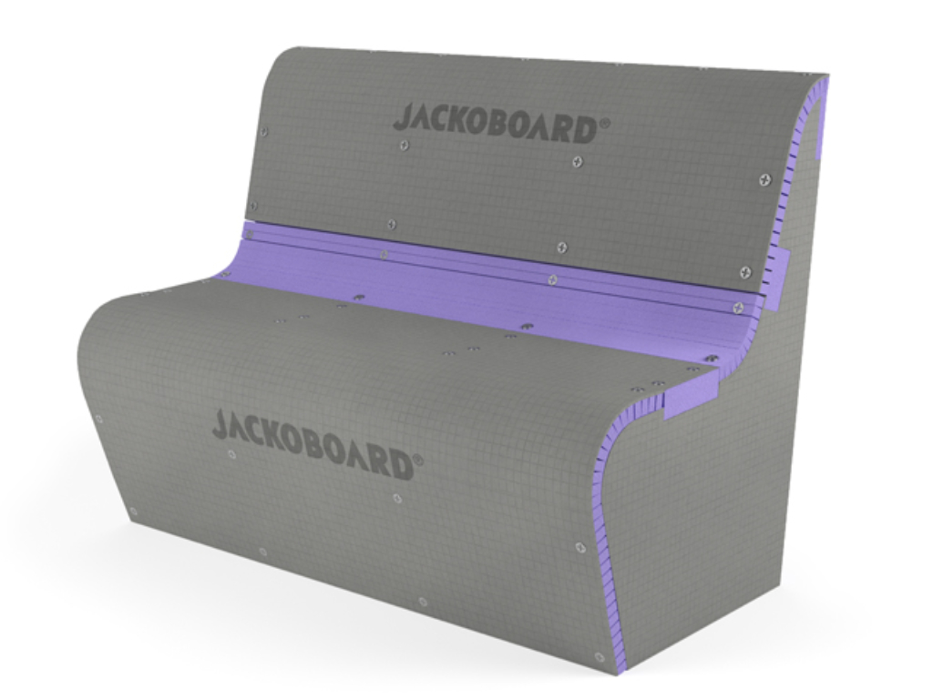 JACKOBOARD®  S-Kit 3 / Sitzbank  rund mit Lehne