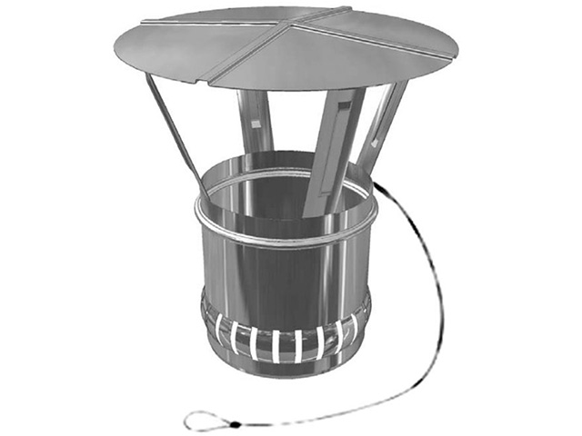 Regenhaube mit Sicherungsseil Ø 20