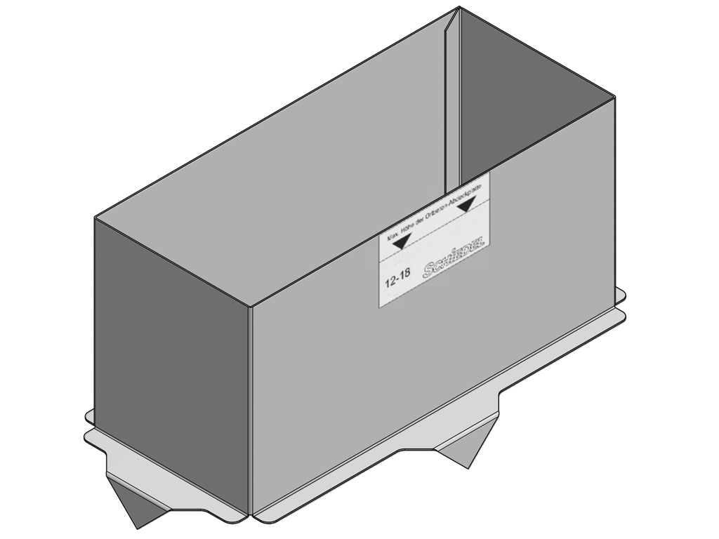 Schalblech für Luftschacht