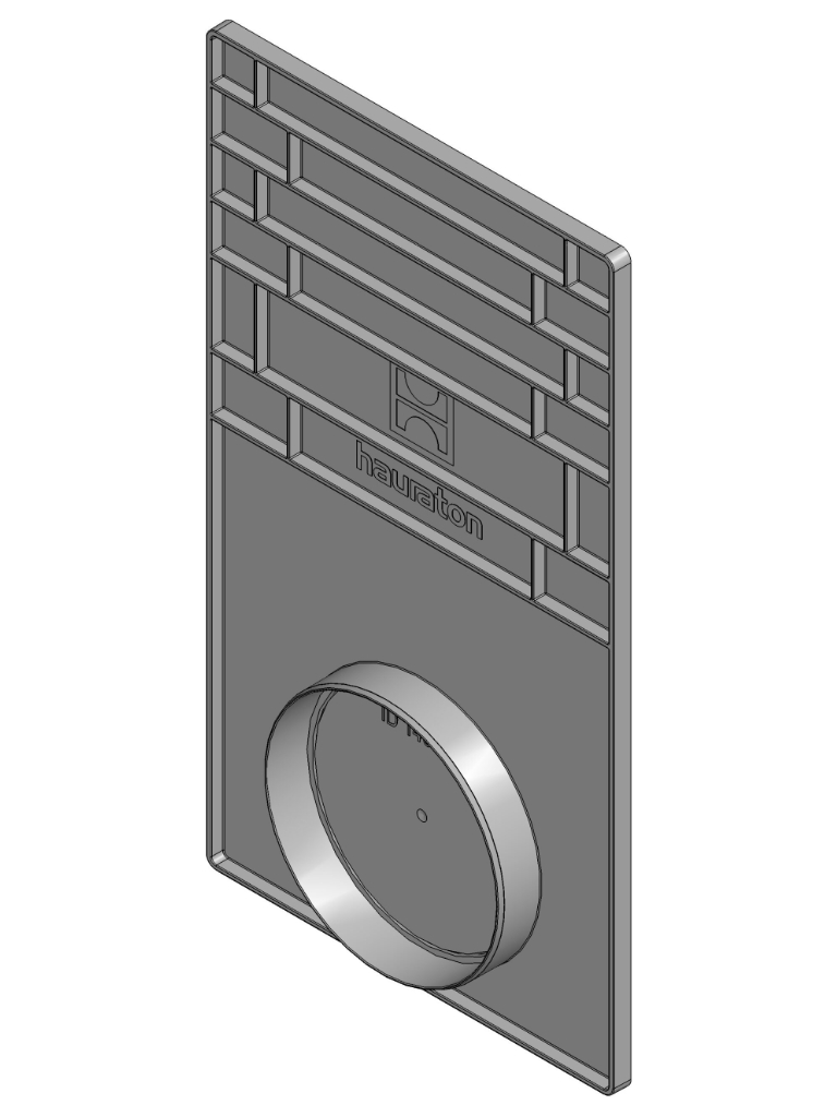 Stirnwand mit integriertem Stutzen DN/OD 200, aus PP