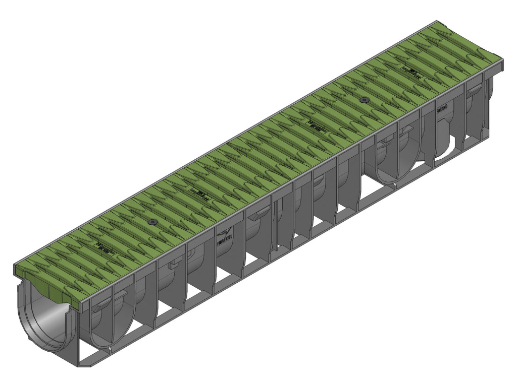 RECYFIX® PRO 100, Klasse C 250, FIBRETEC Stegrost, Farn