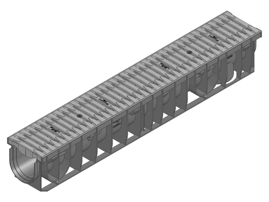 RECYFIX® PRO 100, Klasse C 250, FIBRETEC Stegrost, Stein