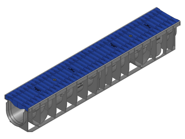 RECYFIX PRO 100 Rinne Typ01+FIBRETEC Design Stegrost, Sonne