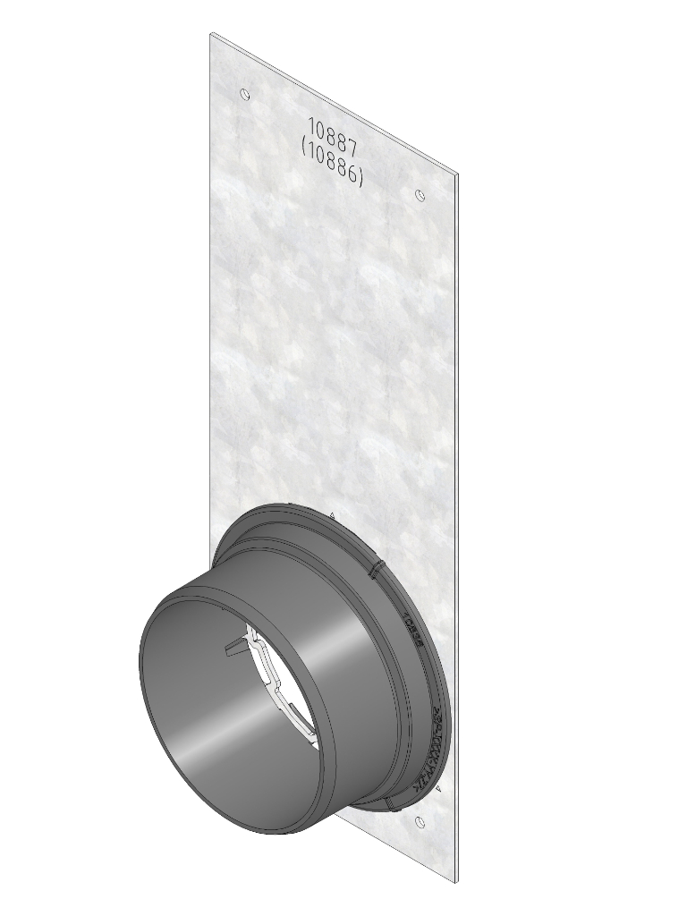 RECYFIX HIPAC F 1000 Stirnwand mit KG2000-Stutzen DN/OD 110, verzinkt