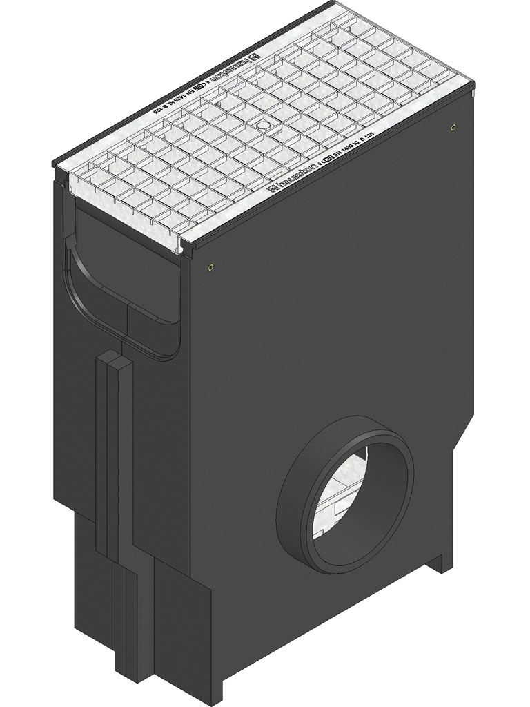 RECYFIXSTANDARD200 Einlaufk+verz.Eimer+GUGIGussGitterrost