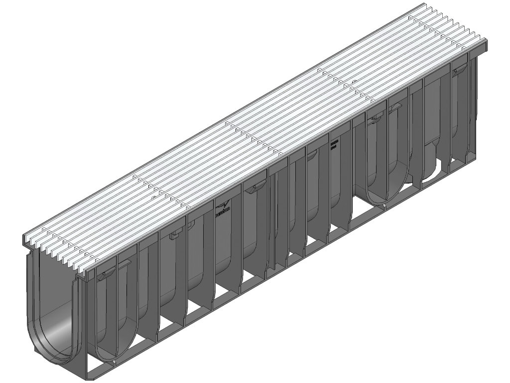 RECYFIX PRO 100 Rinne Typ 02005 mit Längsstabrost, ES