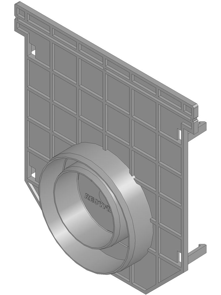 Stirnwand, geschlossen, aus PP, RECYFIX PRO 150 Typ 115