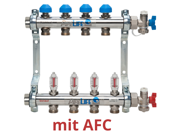 Heizkreisverteiler mit automatischer Durchflussregelung
