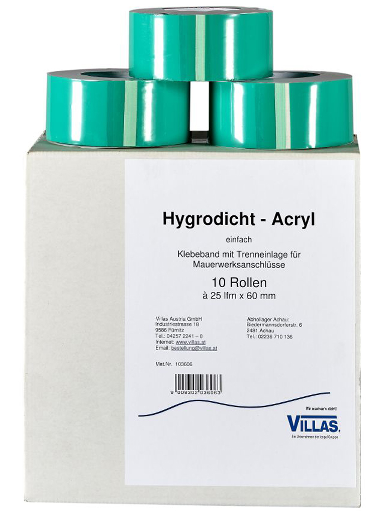 Hygrodicht Acryl Klebeband 60mm x 25 lm einfach,