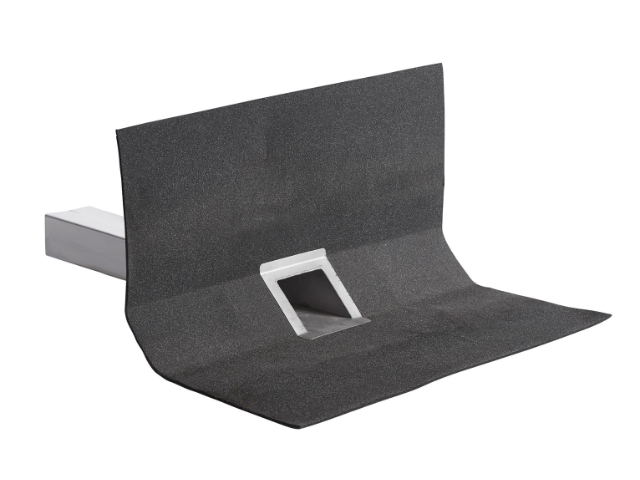 Edelstahl Wasserspeier mit Anschlussrohr Rechteckig und Keilausbildung