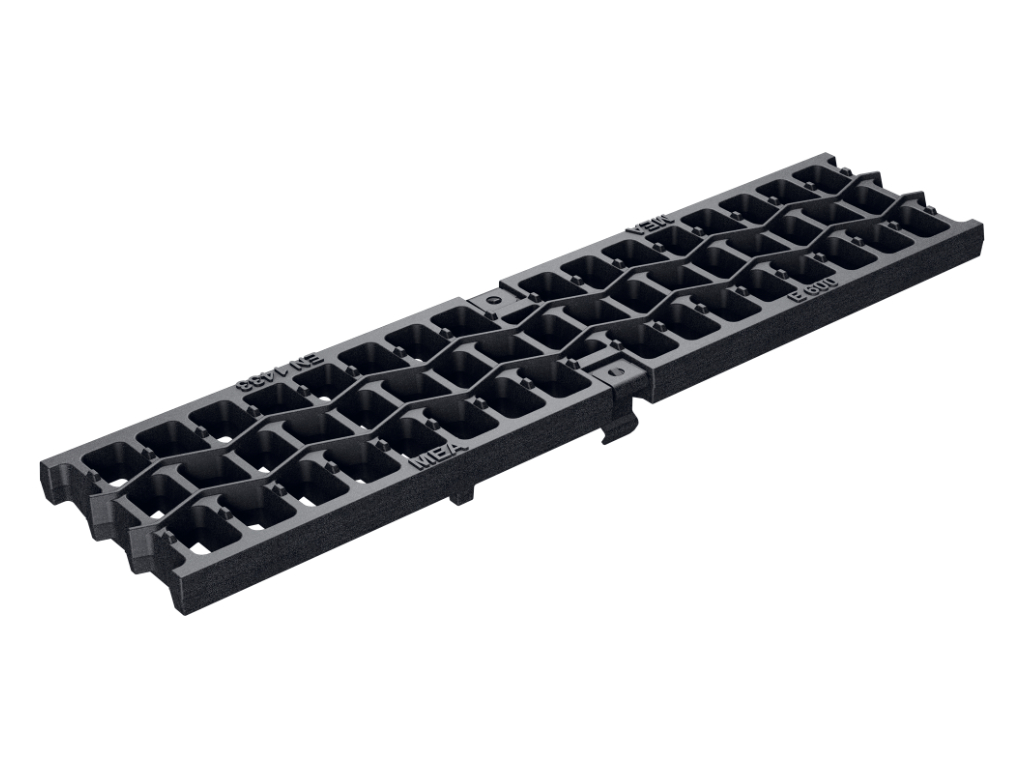 MEA 100 Rinnenabdeckungen, Belastungsklasse E 600 mit CLIPFIX Schnellverschluss