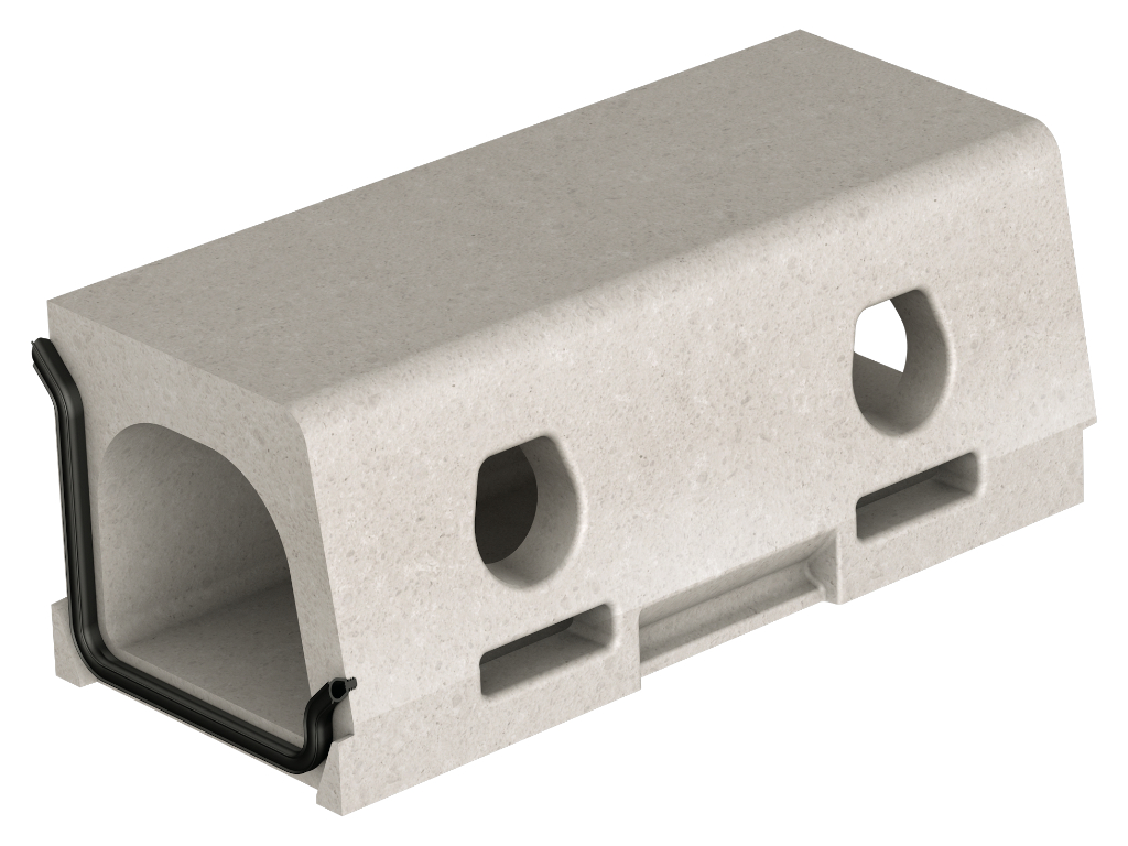 MEAKERB BRIDGE 160 Hohlbordrinne, Schrammbordhöhe 125 mm