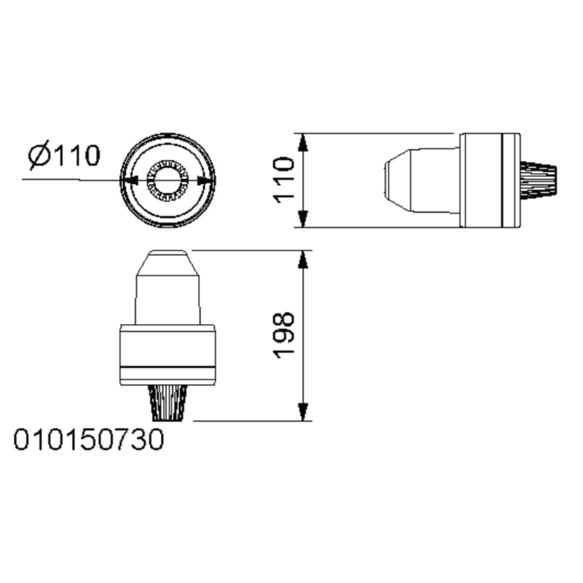 DRAIN/GARD Ablaufset Ø 110mm-Stutzen+GV