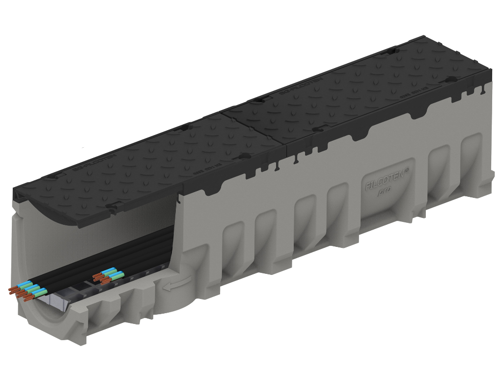 BG-FILCOTEN® pro/connect Rinnenkörper mit Gusszarge und Sicherheitsfalz NW 300