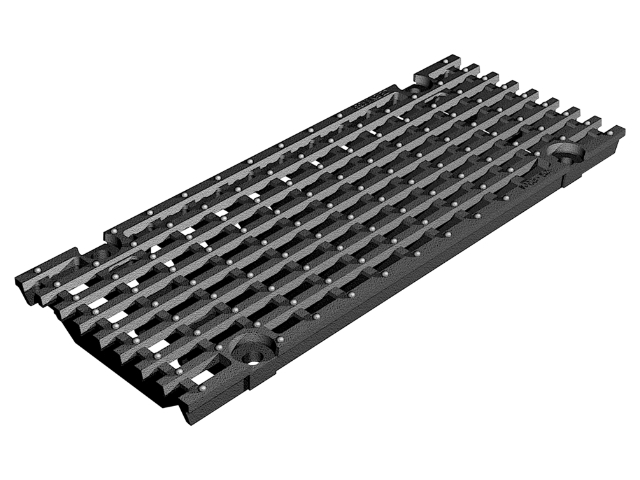 Guss-Längsstabrost MW 27/13 für Schwerlastrinne SV NW 150