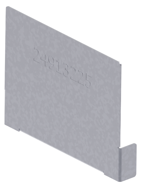 BG-FLEX glass, Stirnwand verzinkt für RB130